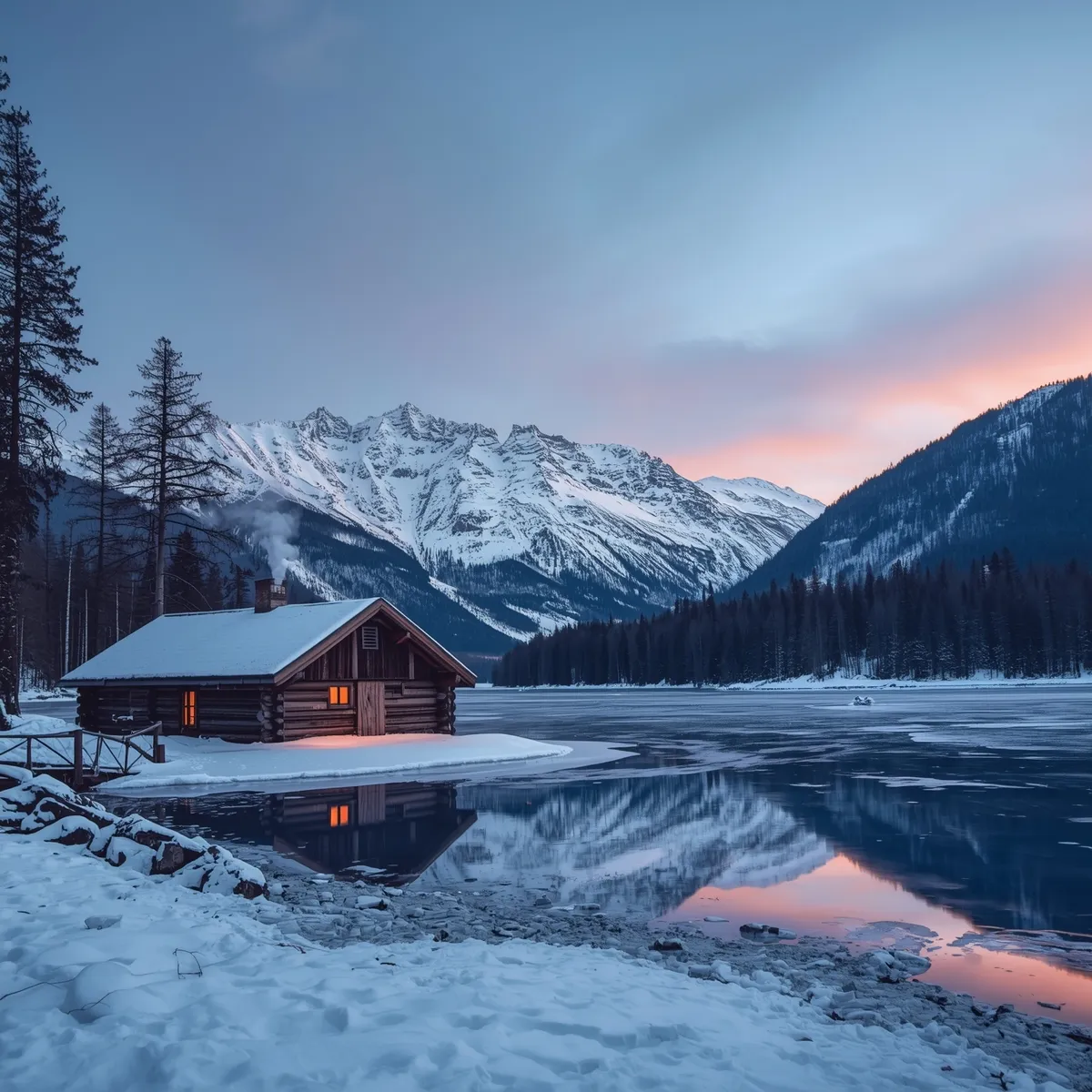 Cabane rustique en bois