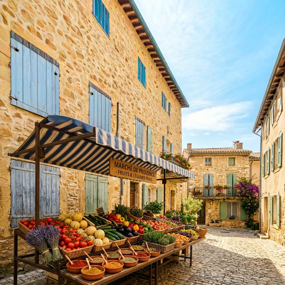 Étal de marché provençal